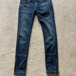 Antik Denim Jeans Zipper Ankles Pockets Size 29 Blue USA